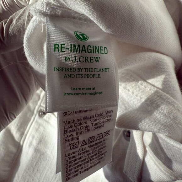 NWOT J. Crew 10" High Rise Skinny Stretch White Jeggings Jeans Women's Size 27 - Picture 6 of 9